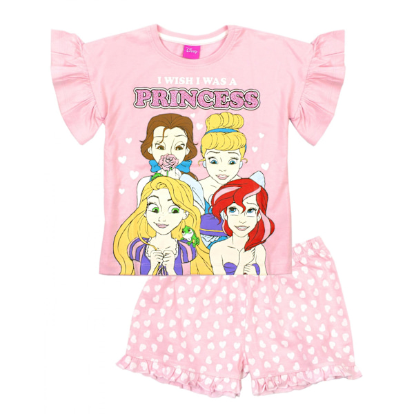 Disney Princess Girls Bomull Kort Pyjamas Set 2-3 År Rosa Pink 2-3 Years