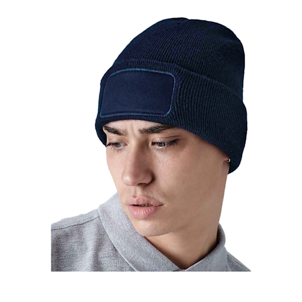 Beechfield Original Recycled Woven Patch Beanie One Size French French Navy One Size