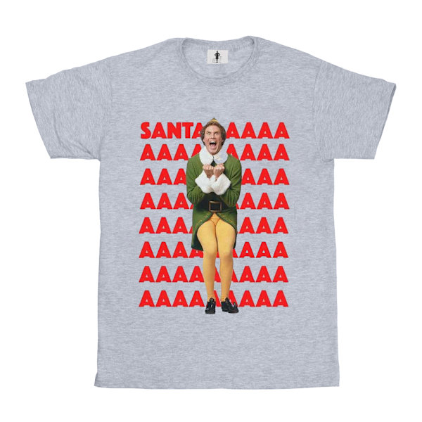 Elf Herr Buddy Santa Scream T-shirt L Sports Grey Sports Grey L