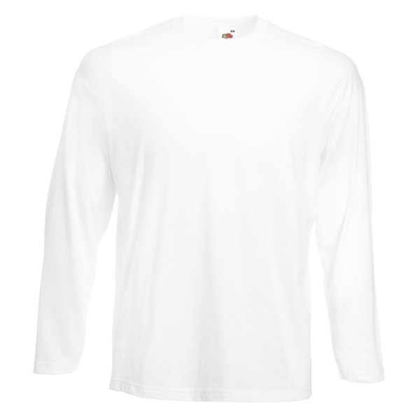 Fruit of the Loom Unisex Värde Långärmad T-shirt M Vit White M