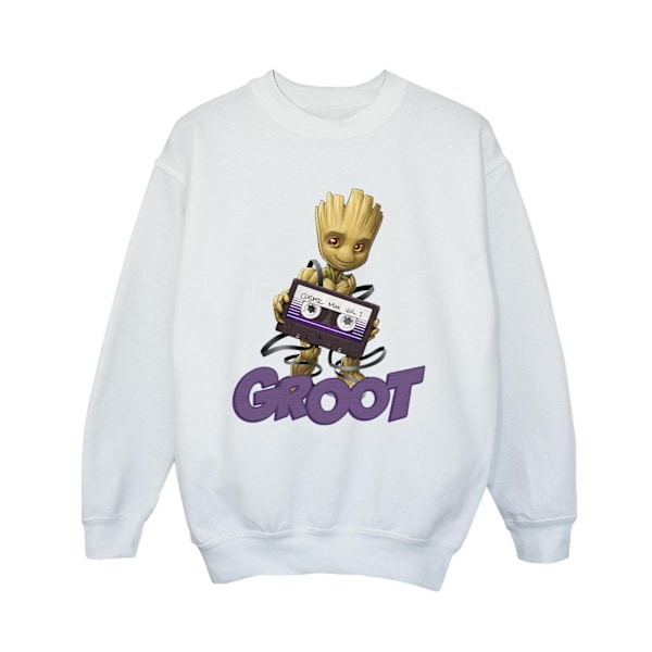 Guardians Of The Galaxy Boys Groot Kassett Sweatshirt 12-13 År White 12-13 Years