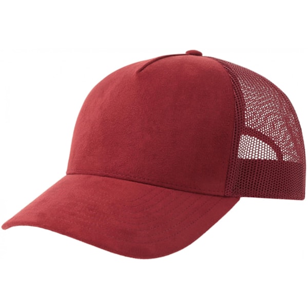 Atlantis Unisex Vuxen Rapper 5 Panel Mocka Hållbar Truckerkeps Cardinal Red One Size