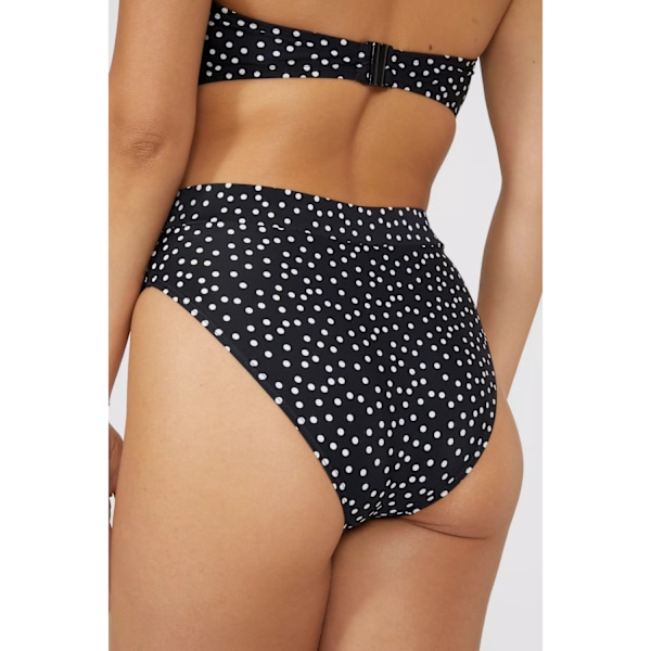 Underbara dam/dammiga prickiga mid rise bikiniunderdelar 12 UK Mo Monochrome 12 UK