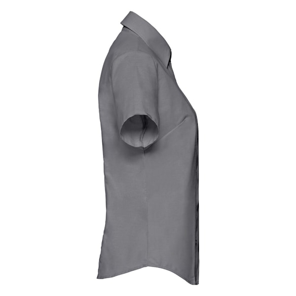 Russell Collection Dam/Kvinnors Oxford Kortärmad Skjorta 5XL Silver 5XL