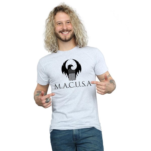 Fantastiska vidunder Mäns MACUSA logotyp T-shirt M Sports Grey Sports Grey M