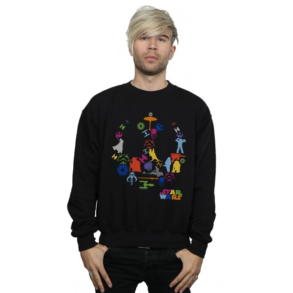 Star Wars Herr Silhouette Collage Sweatshirt XL Svart Black XL