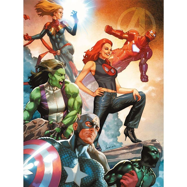 Avengers Dawn Of Battle inramad duktryck 80cm x 60cm Multico Multicoloured 80cm x 60cm