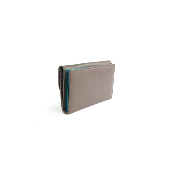 Eastern Counties Leather Bridget Kontrast Läderplånbok En Storlek Taupe/Turquoise One Size