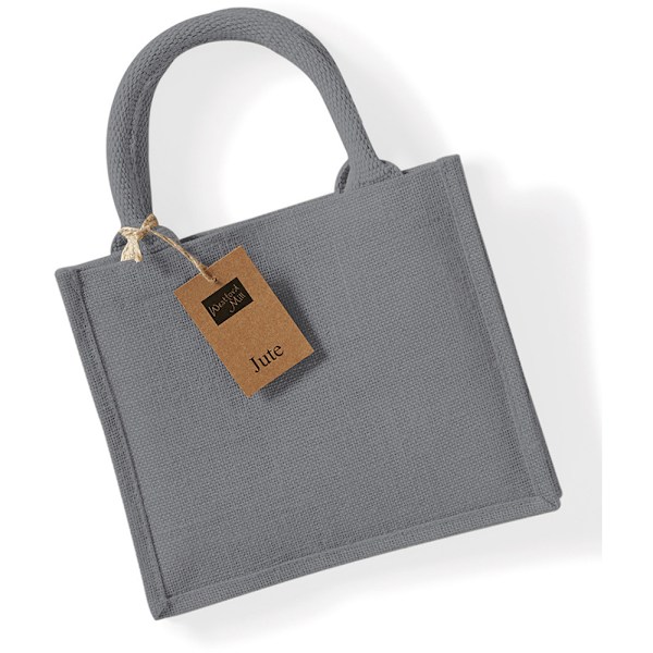Westford Mill Jute Mini Presentpåse (6 liter) One Size Graphite G Graphite Grey/Graphite Grey One Size
