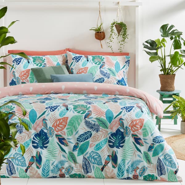 Furn Guava Tropisk Påslakanset Dubbel Multifärgad Multicoloured Double