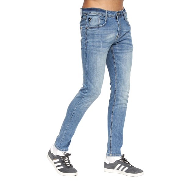 Duck and Cover Herr Tranfold Slim Jeans 38R Ljus Tvättad Light Wash 38R