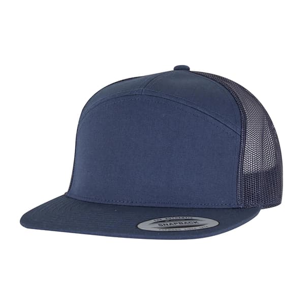 Flexfit Yupoong 7 Panel Trucker Keps En Storlek Marinblå Navy One Size