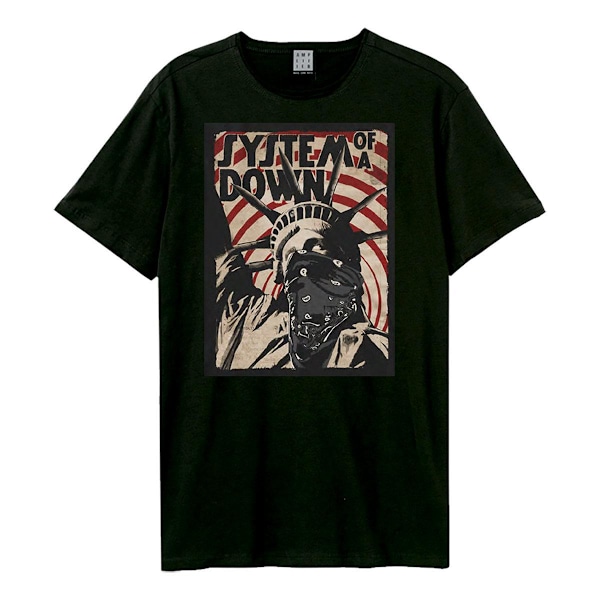 Amplified Unisex Vuxen Frihetsgudinnan Systems Of A Down T-shirt Black L