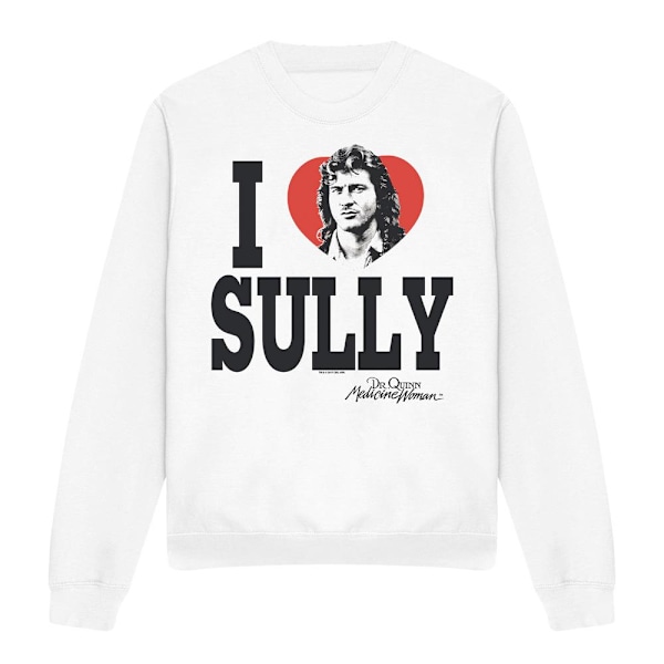 Dr. Quinn, Medicine Woman Unisex Vuxen I Heart Sully Sweatshirt White XXL