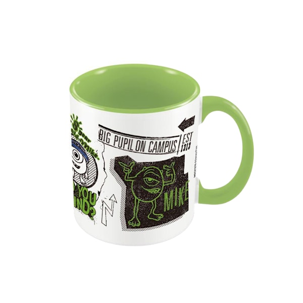 Monsters University Mike Mug En Storlek Vit/Grön/Svart White/Green/Black One Size