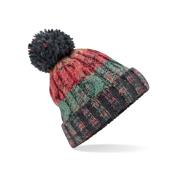 Beechfield Dam Corkscrew Pom Pom Mössa One Size Vattenmelon Watermelon Breeze One Size