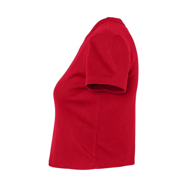 Bella + Canvas Dam/Dam Micro-Rib Crop T-shirt XXL Solid Röd Solid Red XXL