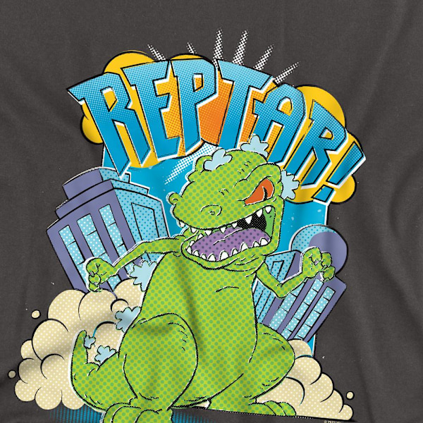 Rugrats Unisex Vuxen Stampa Reptar T-Shirt S Kolgrå Charcoal S