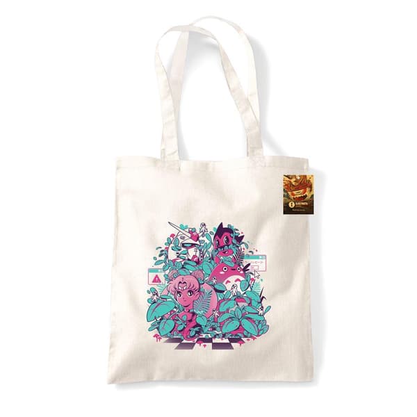 Ilustrata Anime Wave Tote Bag One Size Natural Natural One Size