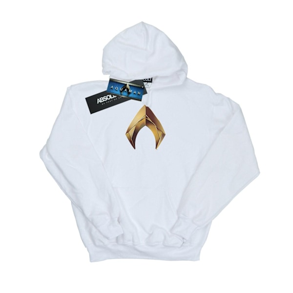 DC Comics Boys Aquaman Emblem Hoodie 7-8 år Vit White 7-8 Years