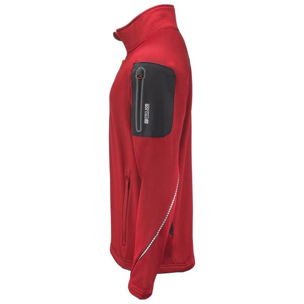 Projob Herr 3319 Microfleece Fleecejacka 4XL Röd Red 4XL