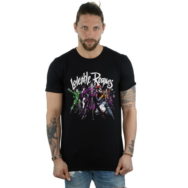 DC Comics Herr Batman Loveable Rogues T-shirt M Svart Black M
