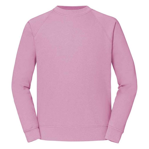 Fruit of the Loom Unisex Klassisk Raglan Sweatshirt M Ljusrosa Light Pink M