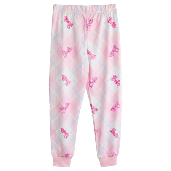 Barbie Flickor Vinter Skidor Långärmad Lång Pyjamas Set 3-4 År Pink 3-4 Years