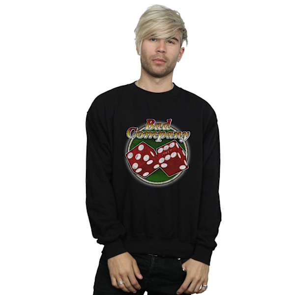 Bad Company Mens Straight Shooter Dice Sweatshirt 4XL Svart Black 4XL