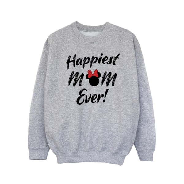 Disney Girls Minnie Mouse Happiest Mom Ever Sweatshirt 9-11 år Sports Grey 9-11 Years