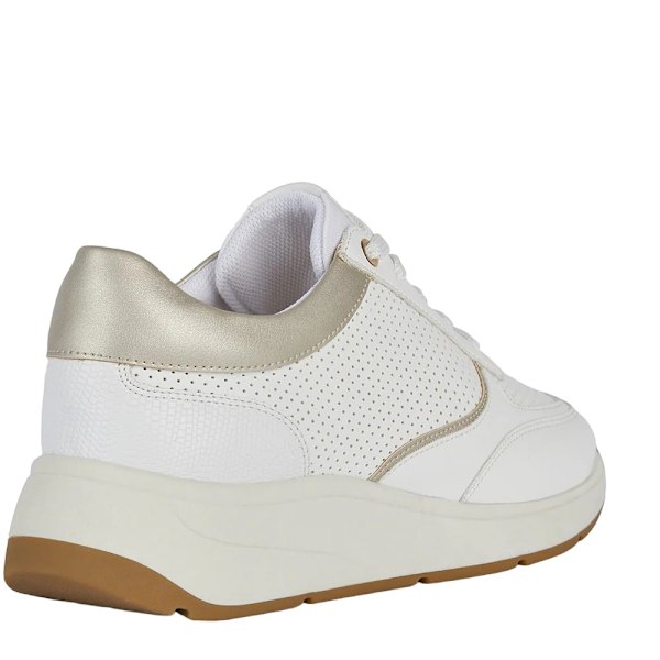 Geox Dam/Dam Cristael Tränare 7.5 UK Vit/Guld White/Gold 7.5 UK