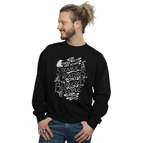 Fantastiska vidunder Mäns Strange Creatures Sweatshirt XL Svart Black XL