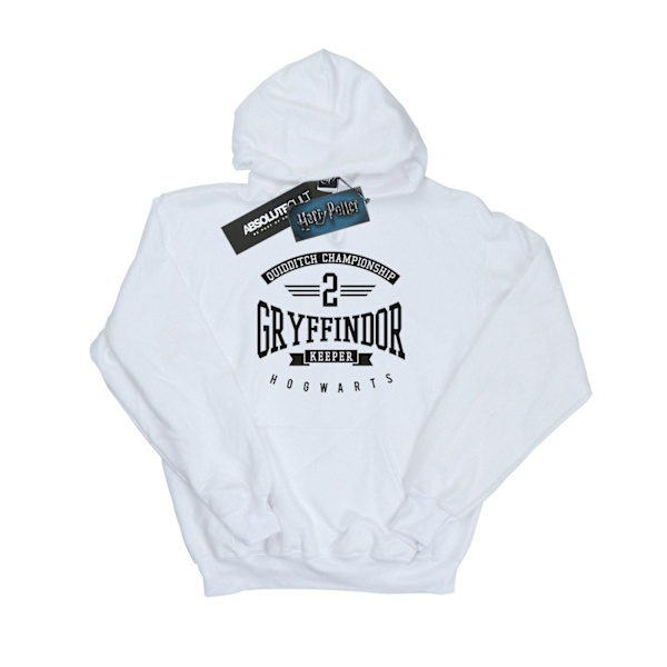 Harry Potter Tjejer Gryffindor Keeper Hoodie 5-6 År Vit White 5-6 Years