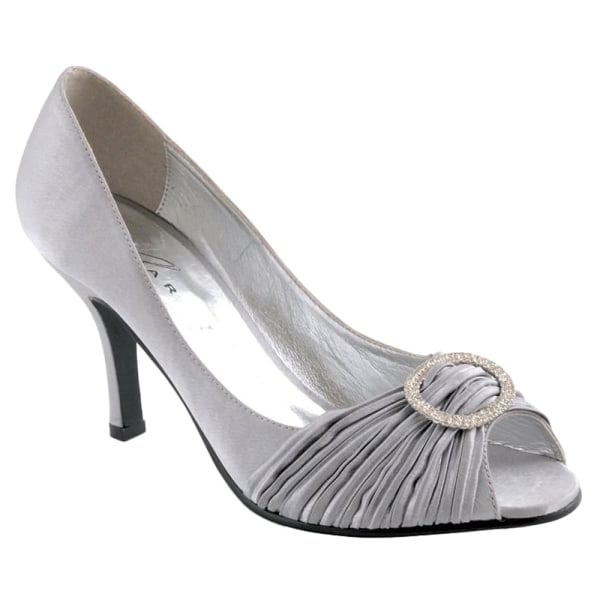 Lunar Dam/Dam Sienna Diamante Court Shoes 6 UK ljusgrå Light Grey 6 UK