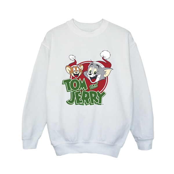 Tom And Jerry Pojkar Julhatt Logo Sweatshirt 3-4 År Vit White 3-4 Years