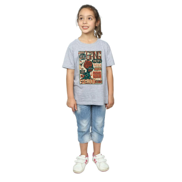 Big Bang Theory Girls Infographic Poster Bomull T-shirt 7-8 år Sports Grey 7-8 Years