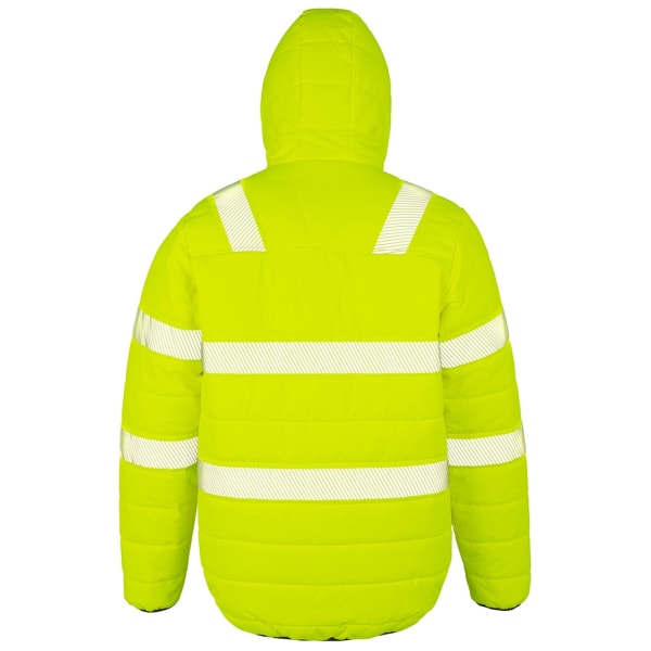 Resultat Äkta återvunnen Ripstop säkerhetsvadderad jacka för män XXL F Fluorescent Yellow XXL