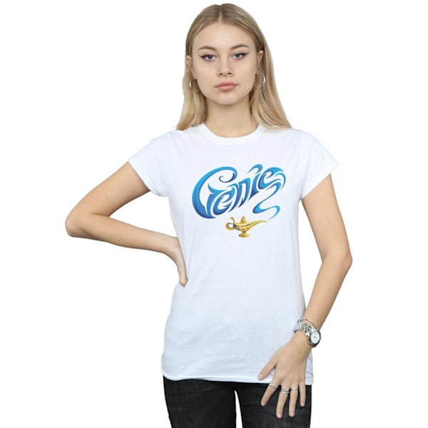 Disney Dam/Kvinnor Aladdin Film Genie Lampa Bomull T-shirt XX White XXL