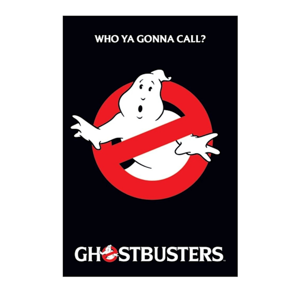 Ghostbusters logotyp affisch en storlek svart/röd/vit Black/Red/White One Size