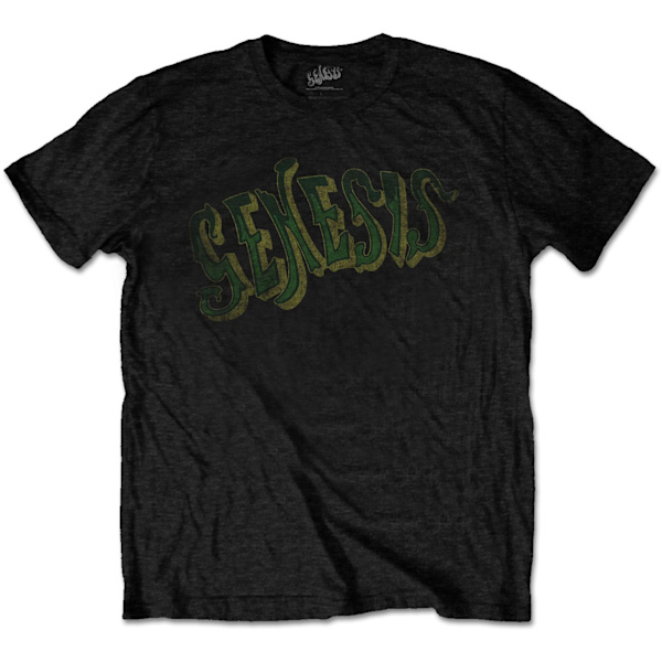Genesis Unisex Vintage Logo T-shirt XL Svart/Grön Black/Green XL