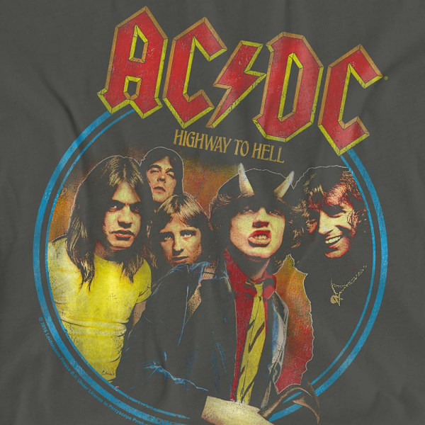 AC/DC Unisex Vuxen Highway To Hell T-Shirt L Gråmelerad Charcoal L