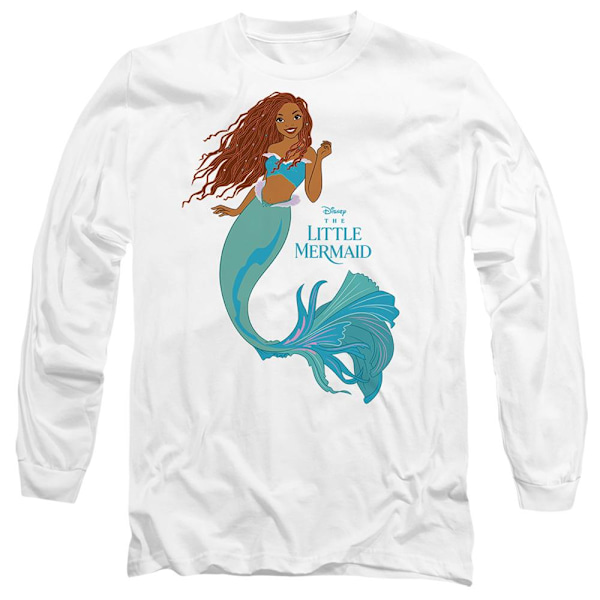 Den lilla sjöjungfrun Unisex Vuxen Klassisk Ariel T-shirt XL Vit White XL