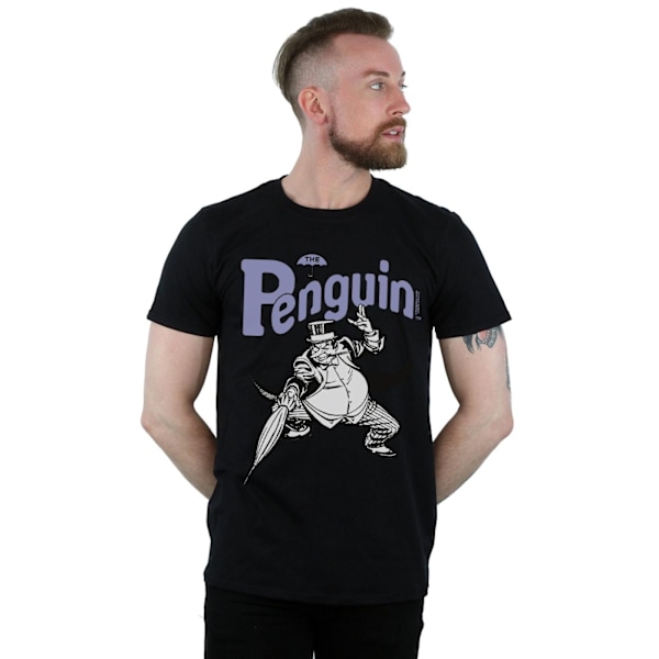 DC Comics Herr Penguin Mono Action Pose T-shirt 4XL Svart Black 4XL