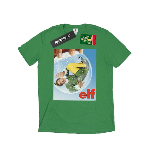 Elf Herr Snow Globe Poster T-Shirt XXL Irländsk Grön Irish Green XXL