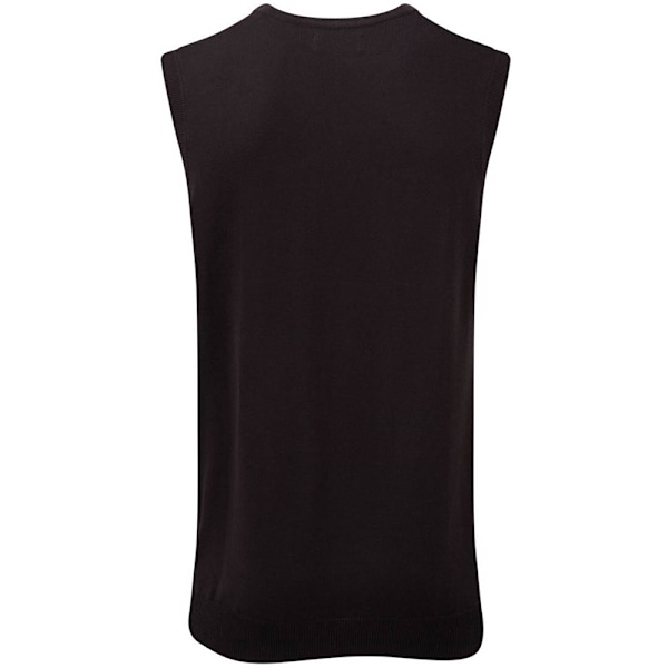 Russell Collection Herr V-hals Sleevless Stickad Pullover Topp / Charcoal Marl 4XL