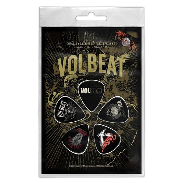 Volbeat Eagle Plektrum (5-pack) One Size Svart/Vit/Röd Black/White/Red One Size