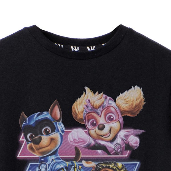 Paw Patrol: The Mighty Movie Barnens/Barnens Logotyp T-shirt 3-4 år Black 3-4 Years