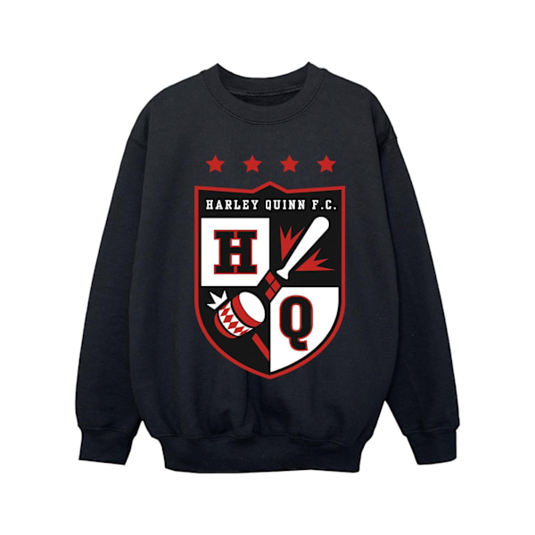 Justice League Girls Harley Quinn FC Pocket Sweatshirt 7-8 år Black 7-8 Years