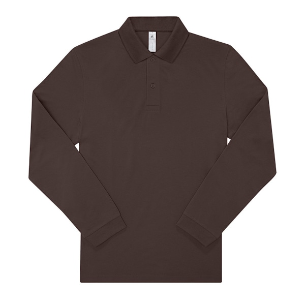 B&C Herr My Long-Sleeved Polo Shirt XL Roasted Coffee Roasted Coffee XL
