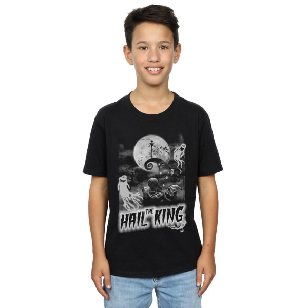 Disney Boys Nightmare Before Christmas Hail The King T-shirt 9- Black 9-11 Years